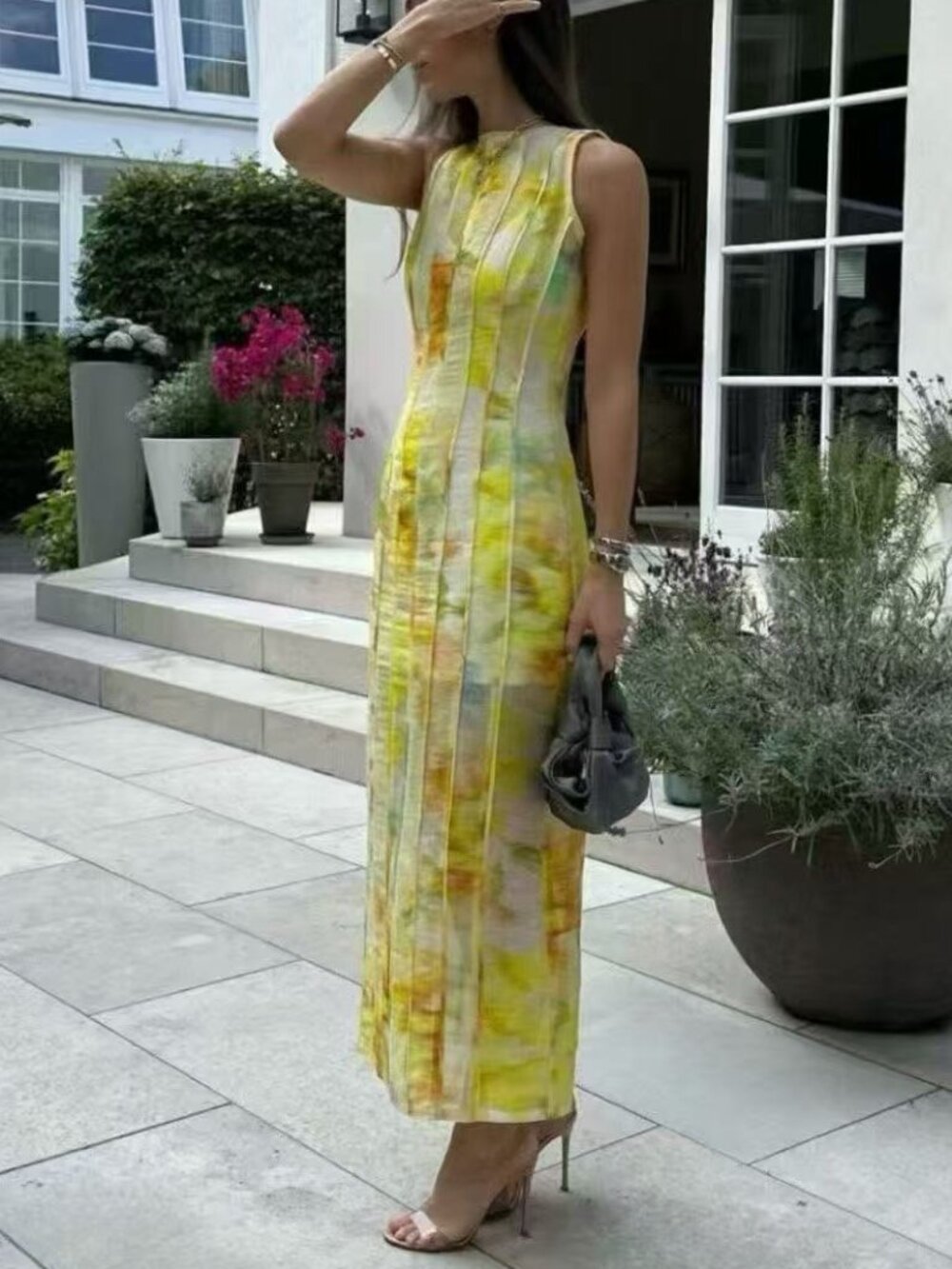 NWT AntipodeanThe Illuminate Column Panelled Silk Linen Midi Dress Organza